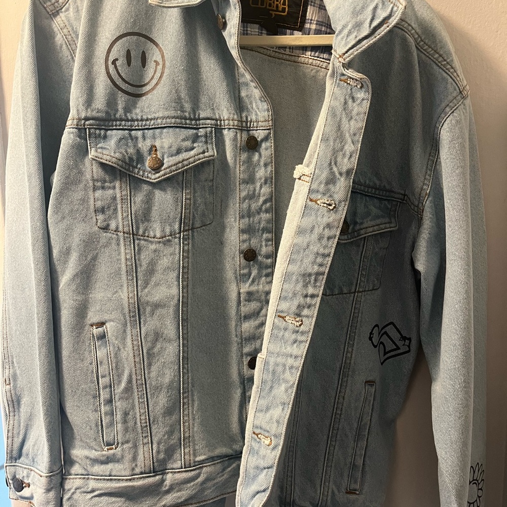Light Blue Denim Jacket made at YouTube Studios